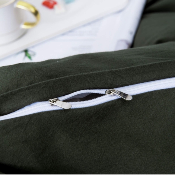 🆕⭐Boho army green cotton duvet cover set - Picture 9 of 12